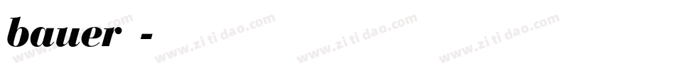 bauer字库字体转换