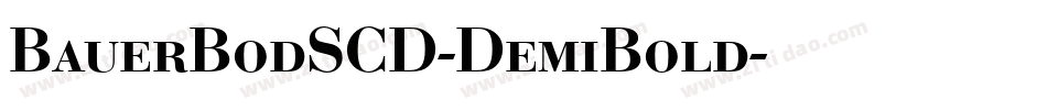 BauerBodSCD-DemiBold字体转换