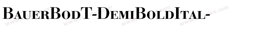 BauerBodT-DemiBoldItal字体转换