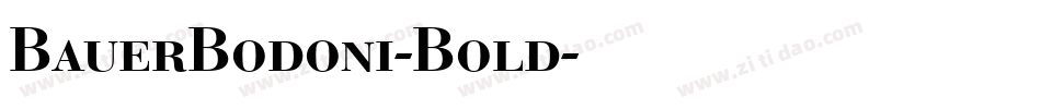 BauerBodoni-Bold字体转换
