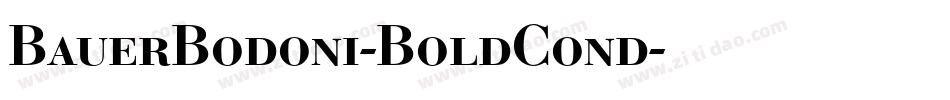 BauerBodoni-BoldCond字体转换