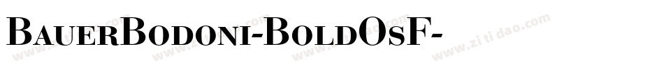 BauerBodoni-BoldOsF字体转换