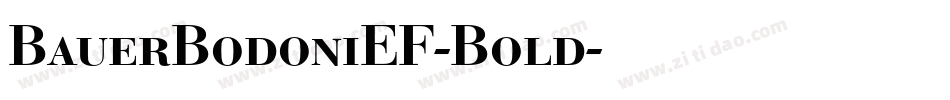 BauerBodoniEF-Bold字体转换