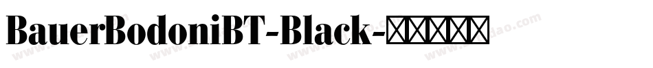 BauerBodoniBT-Black字体转换