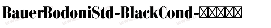 BauerBodoniStd-BlackCond字体转换