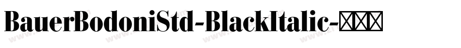BauerBodoniStd-BlackItalic字体转换