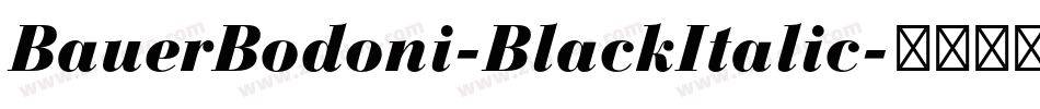 BauerBodoni-BlackItalic字体转换