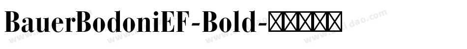 BauerBodoniEF-Bold字体转换