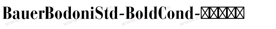 BauerBodoniStd-BoldCond字体转换
