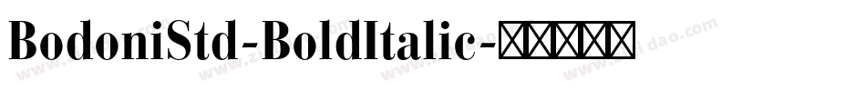 BodoniStd-BoldItalic字体转换