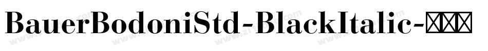 BauerBodoniStd-BlackItalic字体转换