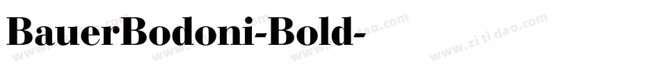 BauerBodoni-Bold字体转换