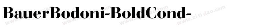 BauerBodoni-BoldCond字体转换