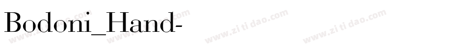 Bodoni_Hand字体转换