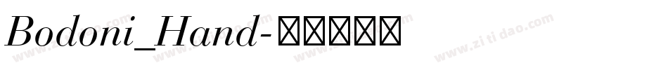 Bodoni_Hand字体转换