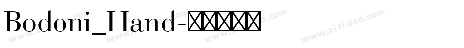 Bodoni_Hand字体转换