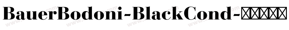 BauerBodoni-BlackCond字体转换