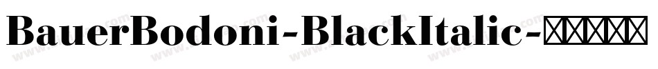 BauerBodoni-BlackItalic字体转换