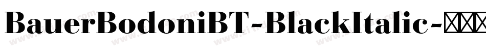 BauerBodoniBT-BlackItalic字体转换