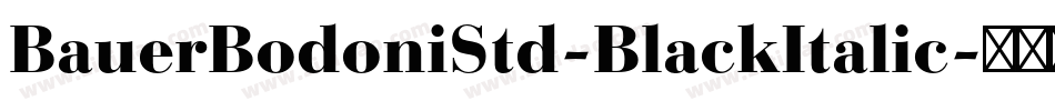 BauerBodoniStd-BlackItalic字体转换