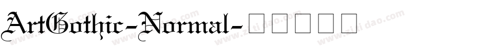 ArtGothic-Normal字体转换