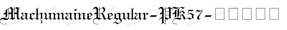 MachumaineRegular-PK57字体转换