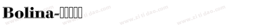 Bolina字体转换