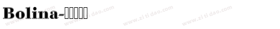 Bolina字体转换