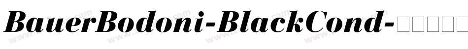 BauerBodoni-BlackCond字体转换