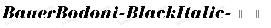 BauerBodoni-BlackItalic字体转换