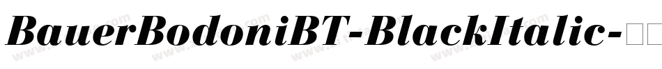 BauerBodoniBT-BlackItalic字体转换