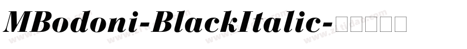 MBodoni-BlackItalic字体转换