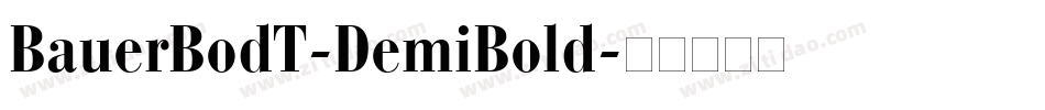 BauerBodT-DemiBold字体转换