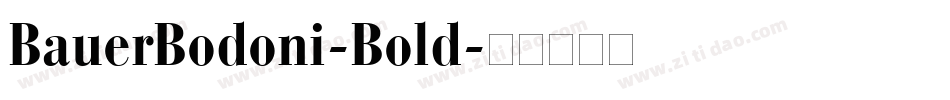 BauerBodoni-Bold字体转换
