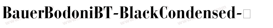 BauerBodoniBT-BlackCondensed字体转换