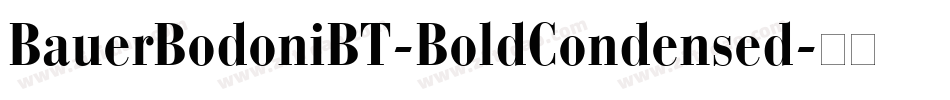 BauerBodoniBT-BoldCondensed字体转换