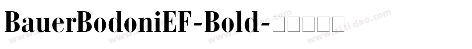 BauerBodoniEF-Bold字体转换