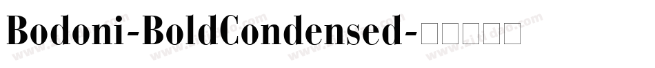 Bodoni-BoldCondensed字体转换