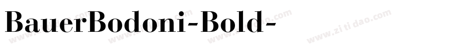 BauerBodoni-Bold字体转换