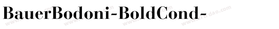 BauerBodoni-BoldCond字体转换