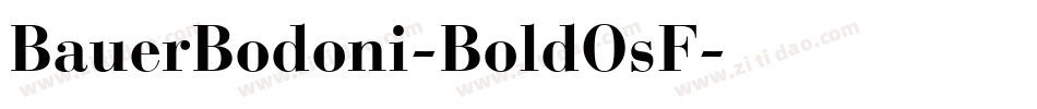 BauerBodoni-BoldOsF字体转换