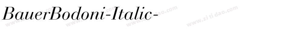 BauerBodoni-Italic字体转换