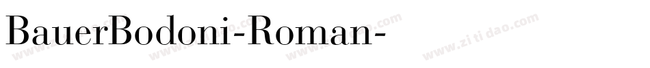 BauerBodoni-Roman字体转换