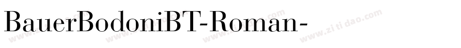 BauerBodoniBT-Roman字体转换