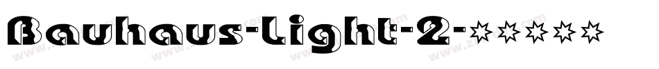 Bauhaus-Light-2字体转换