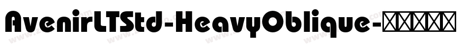 AvenirLTStd-HeavyOblique字体转换