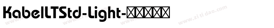 KabelLTStd-Light字体转换