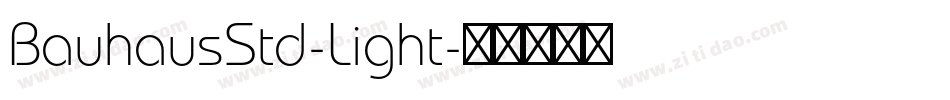 BauhausStd-Light字体转换