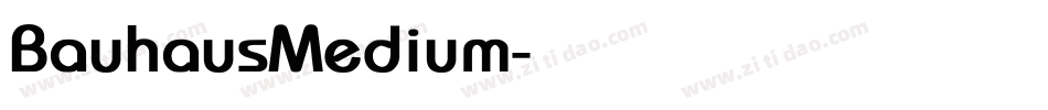 BauhausMedium字体转换