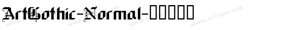 ArtGothic-Normal字体转换